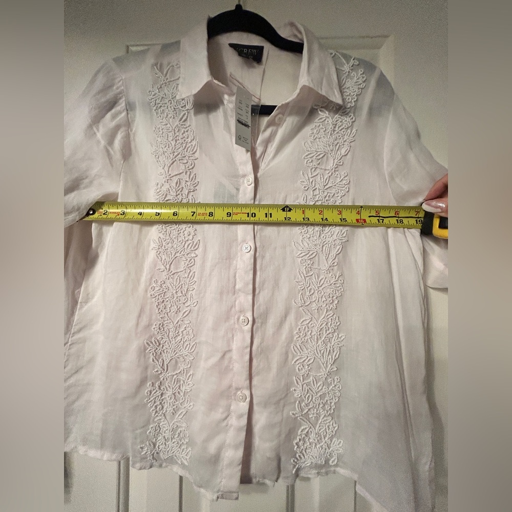 J.Crew Collection beaded button-up shirt in ramie - Picture 12 of 15